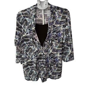 NY Collection 2-fer (two-fer) shirt Women's Size L